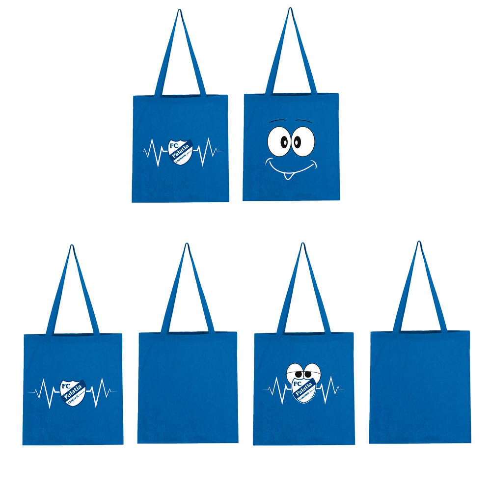 tote bag, blauer Einkaufstasche, Stofftasche, grafische Tragetasche, wiederverwendbare Tasche