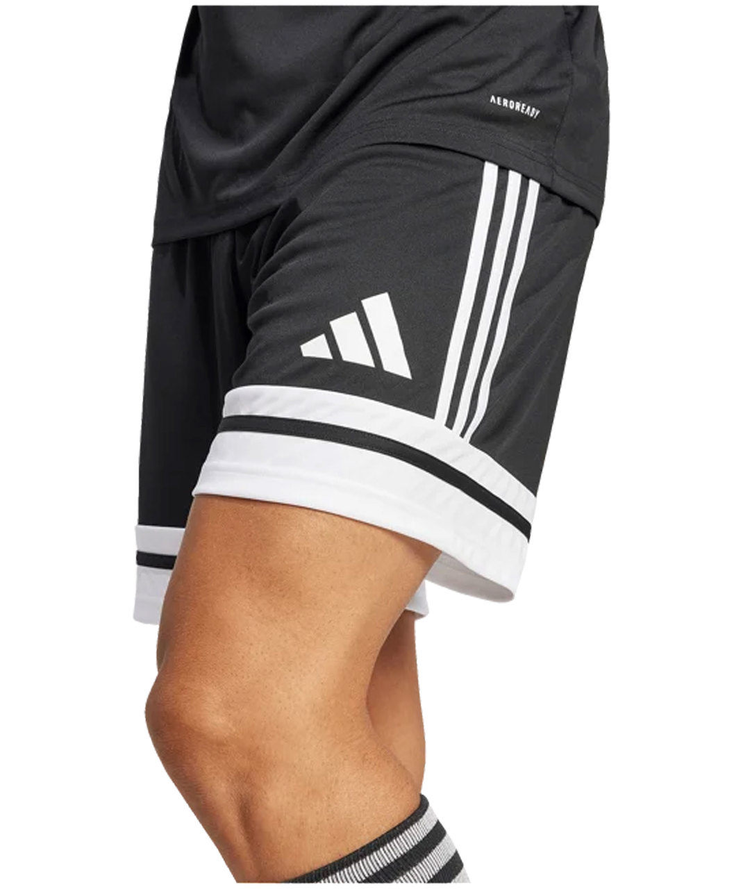Kurzshorts, Sportshorts, Schwarze Shorts, Weiße Verzierung, Adidas Streifen